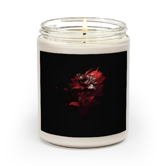 Red Flowers of Love: The Rose's Embrace Scented Candles