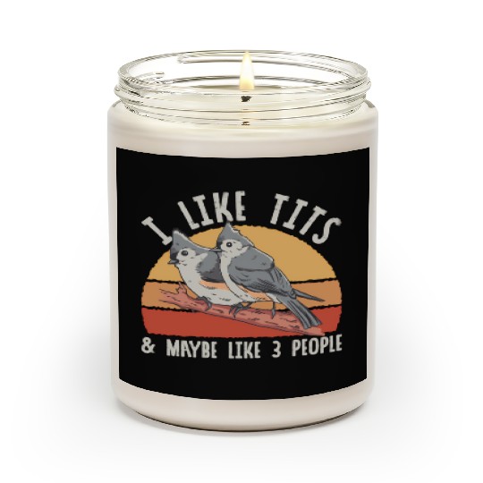 Bird Watcher Retro Vintage Tit Scented Candles