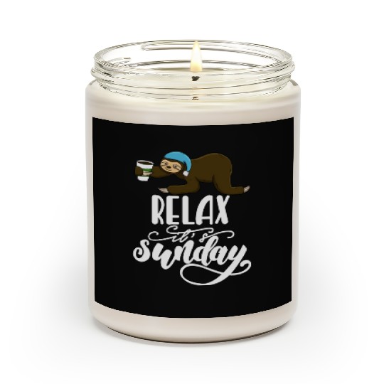 Relax It's Sunday Sloth Scented Candles