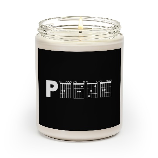 Guitarist For Musician Rock Instrument Peace Scented Candles