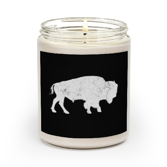 Distressed Buffalo Bison Animal Scented Candles