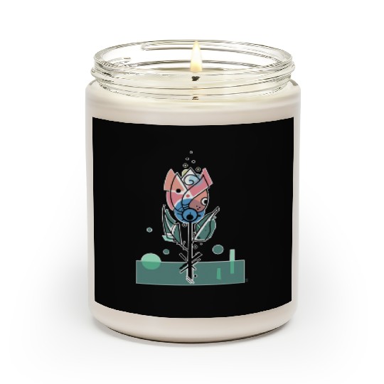 Retro Tulip Flower Scented Candles