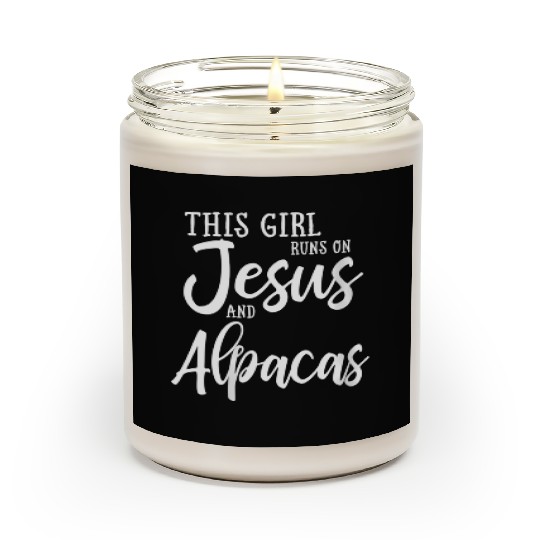 This Runs On Jesus And Alpacas Scented Candles