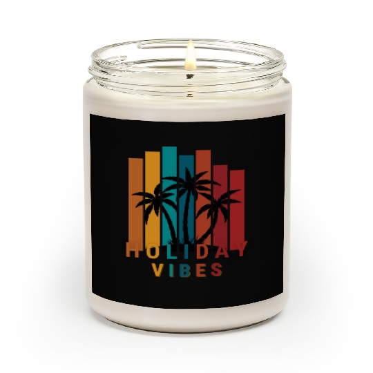 Holiday vibes - tropical palms trees Vacation time Scented Candles