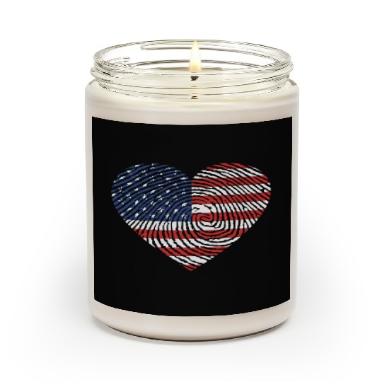 4th Of July I Love America Scented Candles