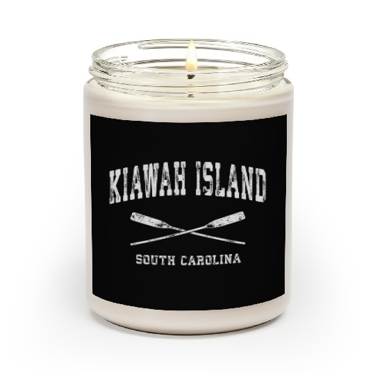 Kiawah Island South Carolina Nautical Crossed Oars Scented Candles