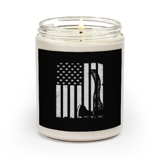 Axe Throwing Usa Flag America Patriotic Scented Candles