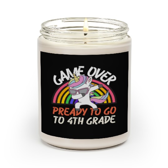 Game over ready to go to 4th grade, back to school Scented Candles