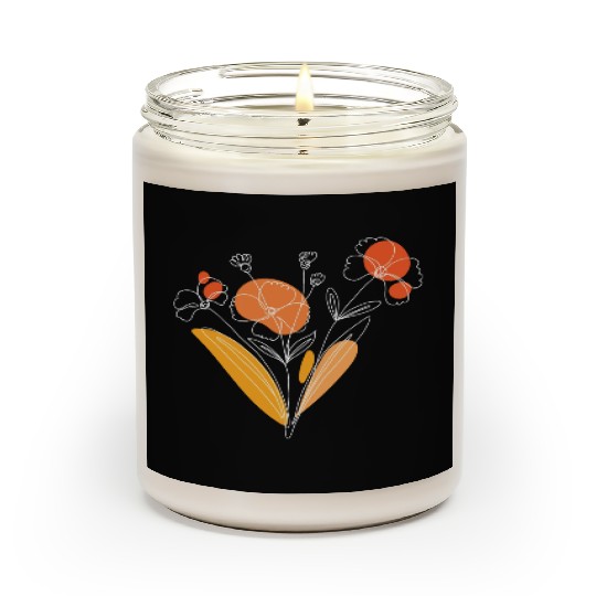 Wildflowers Flowers Nature Bouquet White Scented Candles