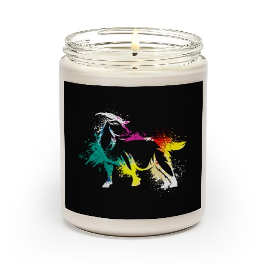 Colerfull Splash Art Farm animals Goat Scented Candles