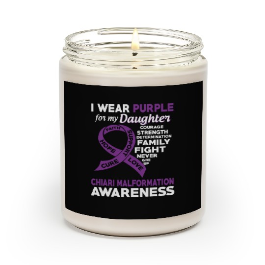 I Wear Purple For My Daughter Chiari Malformation Scented Candles