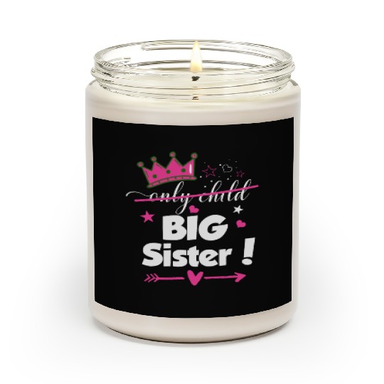 Only Child to Big Sister 2023 Sibling New Baby Pre Scented Candles