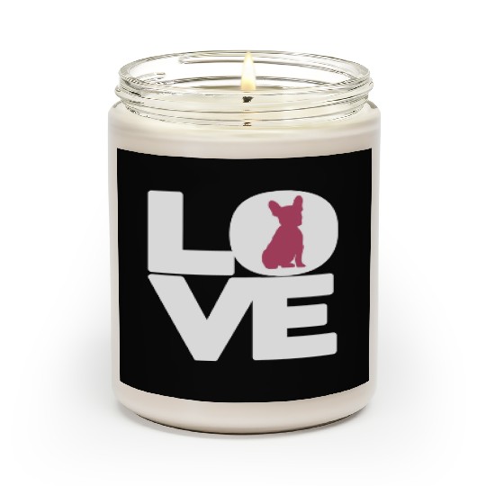 French Bulldog Mom Lover Funny Cute Frenchie Scented Candles