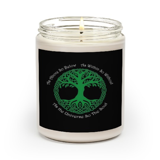 Pagan Celtic Wiccan As Above So Below Green Tree Scented Candles