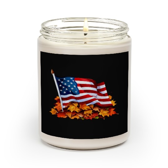 Autumn flag of the United States Scented Candles