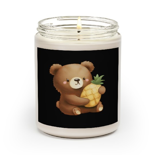 Bear loves pineapple Scented Candles