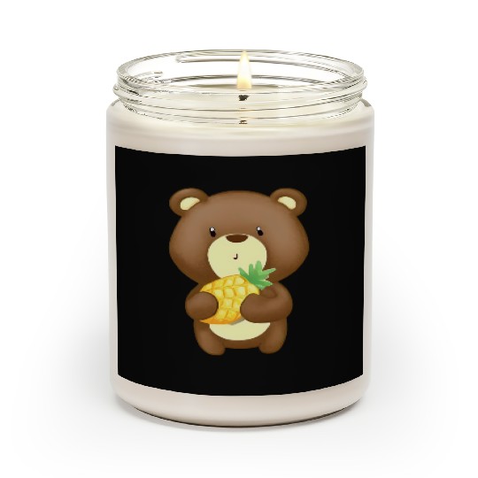 Bear loves pineapple Scented Candles