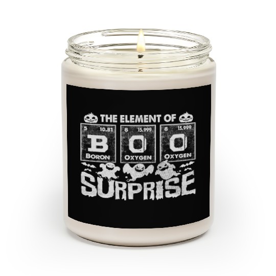 Halloween T Funny Boo The Element Of Surprise Scented Candles