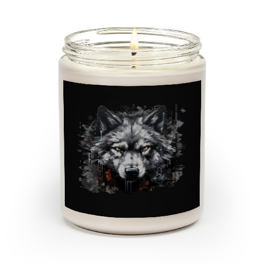 The Lone Wolf. Urban Hunter, Graffiti Style. Scented Candles