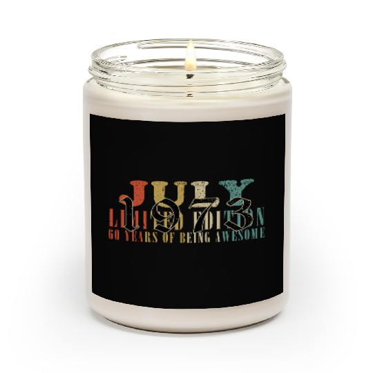 July 1973 Anniversary July 1973 July Scented Candles