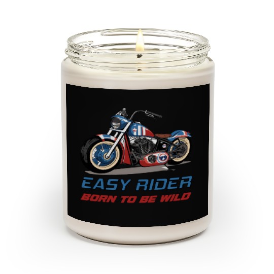 Easy Rider Motorcycle Chopper Stars and Stripes Scented Candles