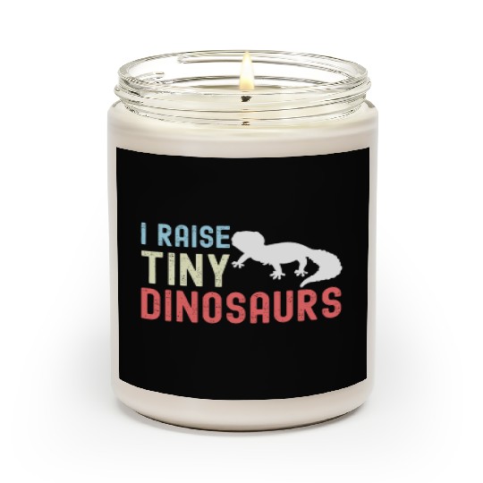 I Raise Tiny Dinosaurs Funny Leopard Gecko Mom Dad Scented Candles