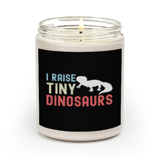 I Raise Tiny Dinosaurs Funny Leopard Gecko Mom Dad Scented Candles