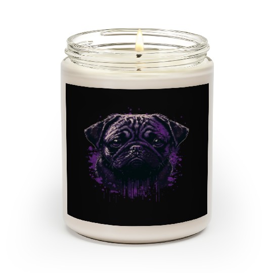 scary Pug Scented Candles