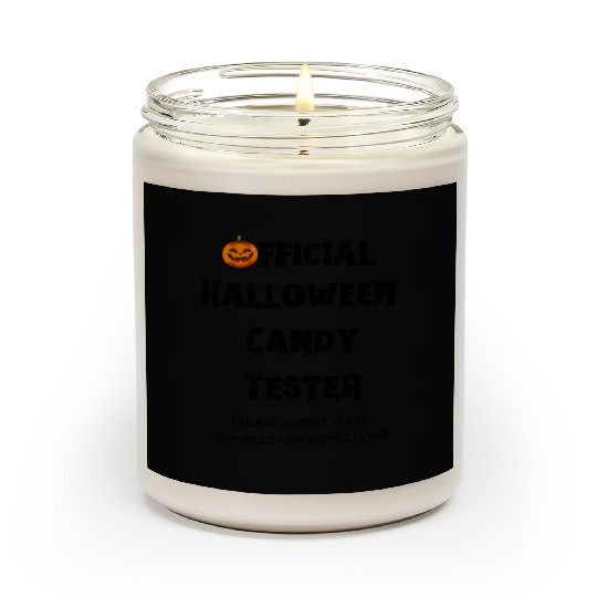 Official Halloween Candy Tester White Scented Candles