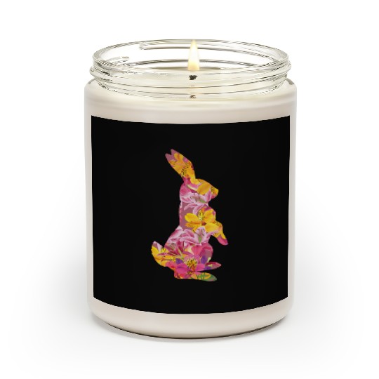 Happy Easter Rabbit Bunny Ears Eggs Hunter Scented Candles