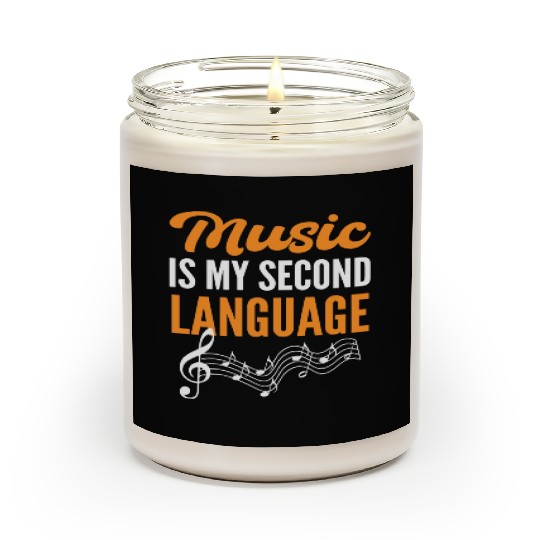 Second Language Old Musician Gift Scented Candles