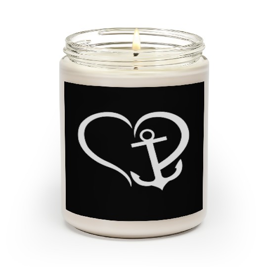 Preppy Nautical Anchor For Sailors Boaters Scented Candles