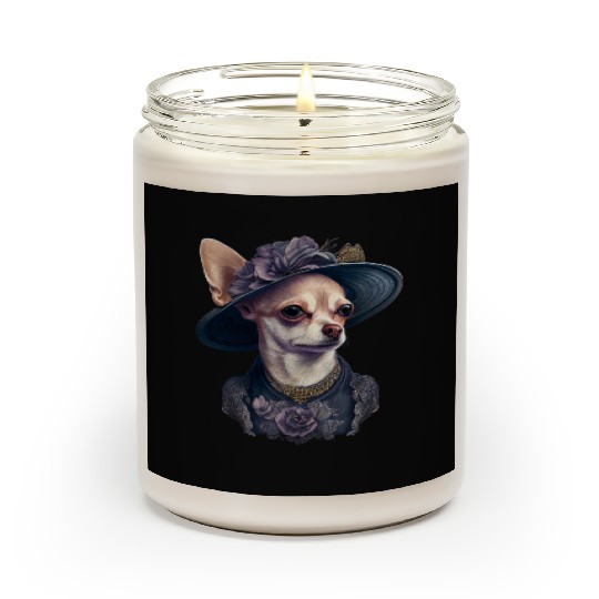 Chihuahua - English Lady Women Dress Dog Great Scented Candles