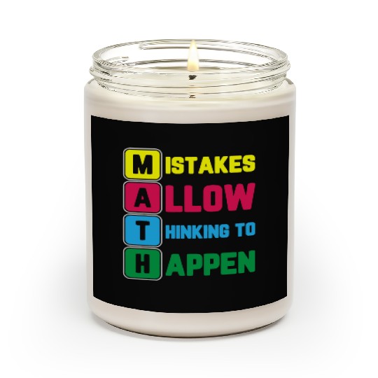 Im Math Teacher Love Math Mistakes Allow Thinking Scented Candles