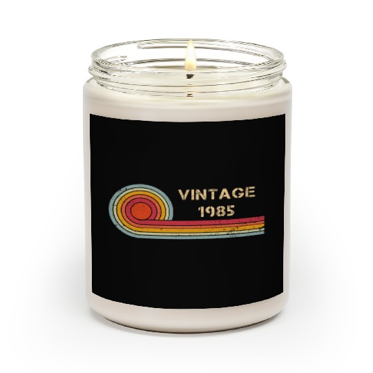 Vintage 1985 birthday retro design Scented Candles