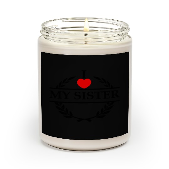 I heart love my sister Scented Candles