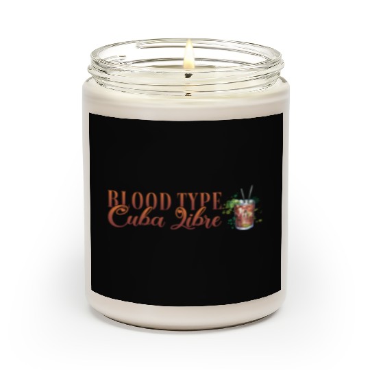Blood Type Cuba Libre Cocktail Bartender Scented Candles