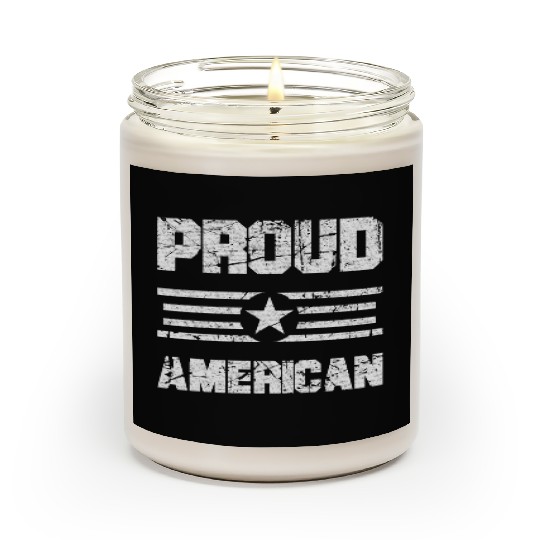 Patriotic 4th of July, Proud American USA Flag Scented Candles