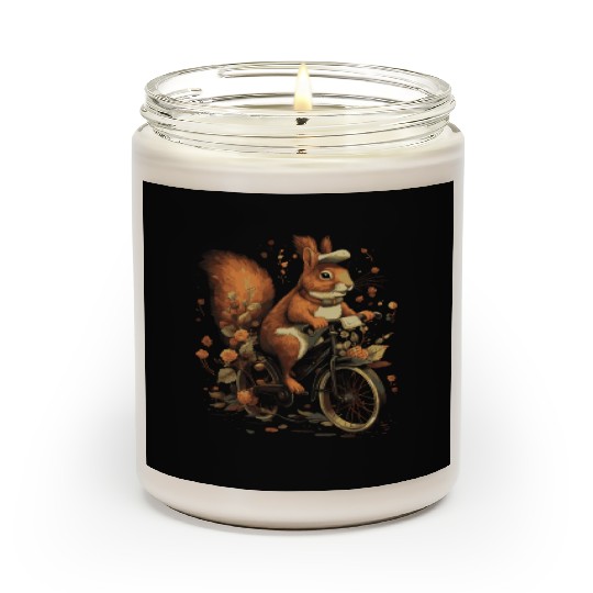 Squirrel Riding A Bicycle Scented Candles