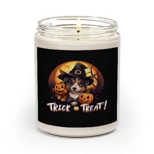 Halloween Cute Dogs Trick or Treat Dog Lovers Scented Candles