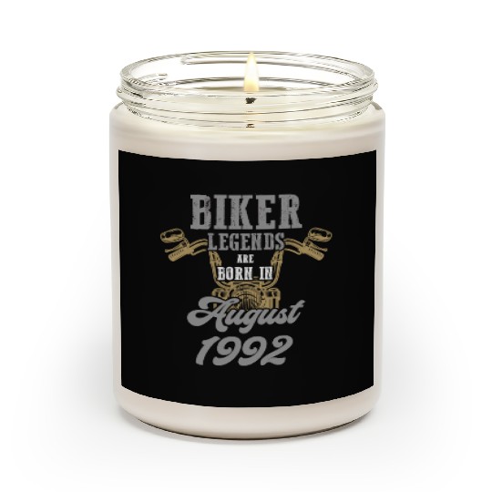Motorcyclist Motorcycle Biker Born 1992 Scented Candles
