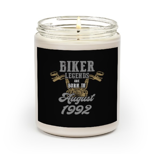 Motorcyclist Motorcycle Biker Born 1992 Scented Candles