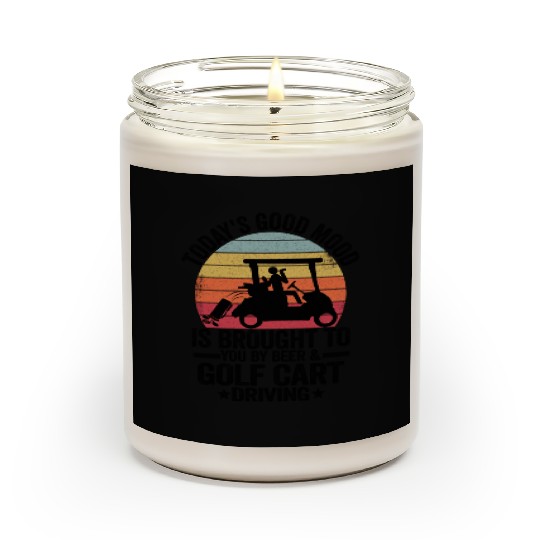 Beer Golf Cart Funny Golfer Vintage Golfing Quotes Scented Candles