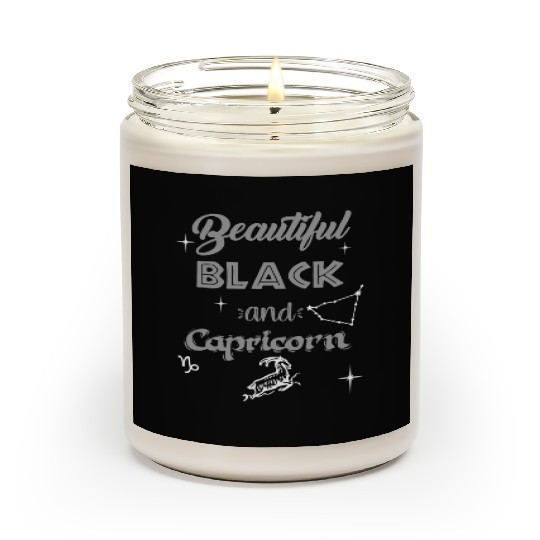 Beautiful Black Capricorn Scented Candles