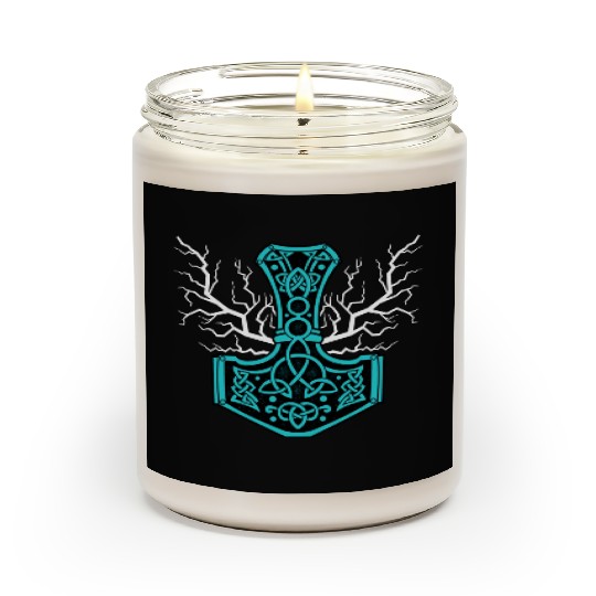 The Hammer Of Thor With Lightning Mjolnir Scented Candles