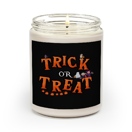Trick or Treat kids,ghost,witch and vampire ,cat Scented Candles