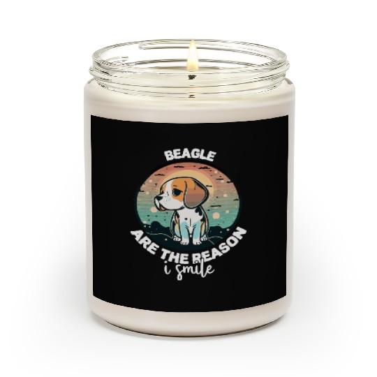 Beagle Are The Reason I Smile Dog Mom Scented Candles