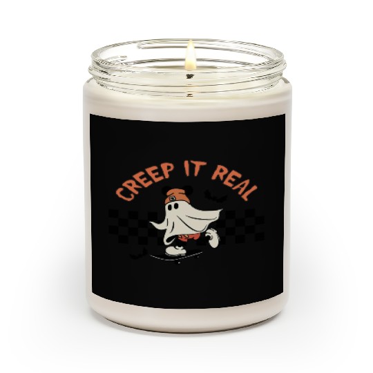 Creep It Real Funny Skateboarding Ghost Scented Candles