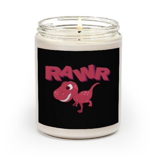 Rawr Cute Rex Dino Extinct Lover Tyrannosaurus Scented Candles