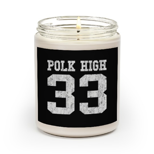 Polk High School Football Jersey 33 Aged Look Scented Candles